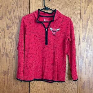 NBA Chicago Bulls Red Pullover with Black Trim